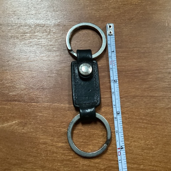 Coach Black Leather Silver-tone Valet Key Rings - Picture 5 of 10